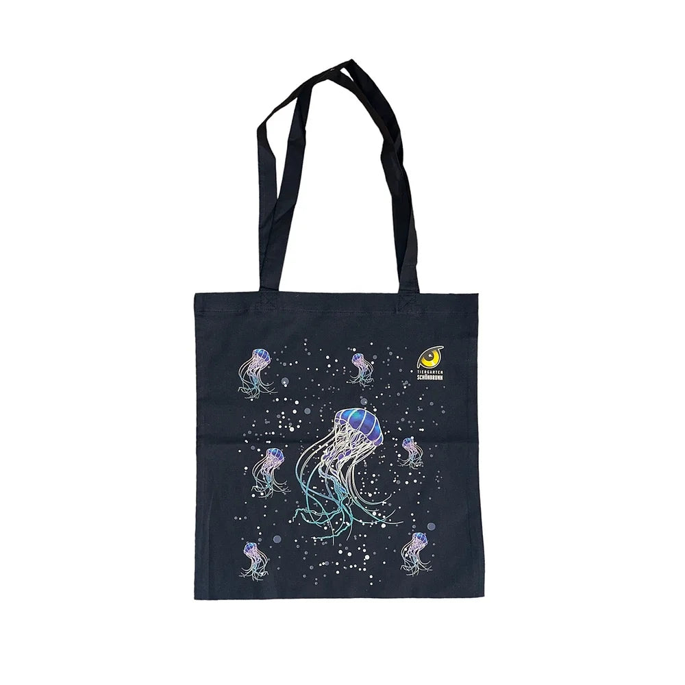 Baumwolltasche Quallen Design mit Tiergarten Logo / Tote Bag