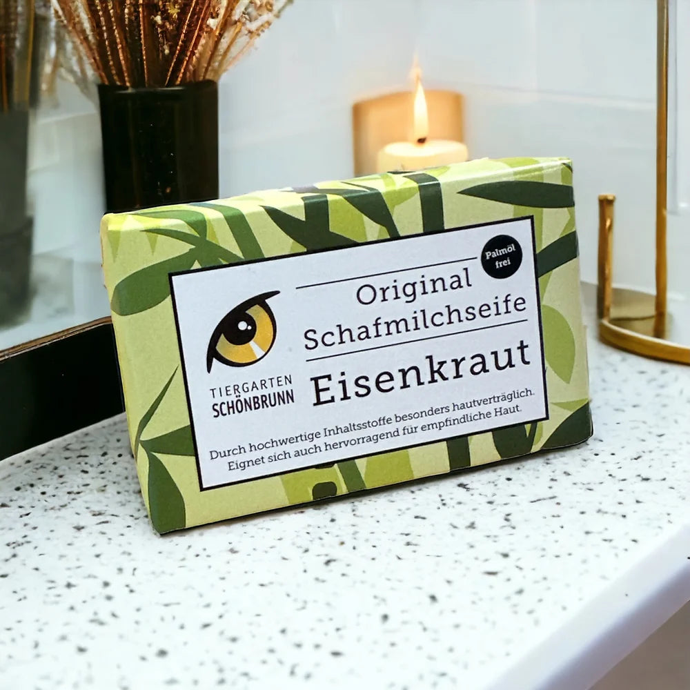 Schafmilchseife Eisenkraut mit Tiergarten Schönbrunn Logo