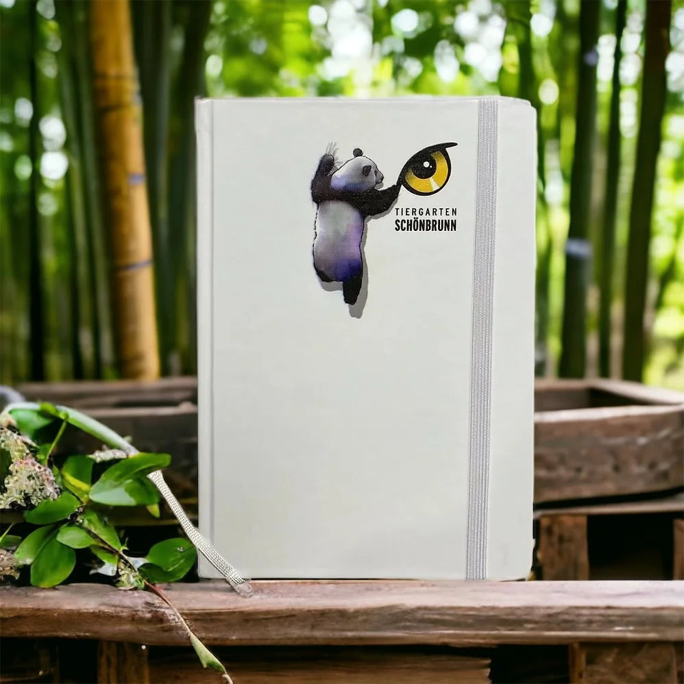 Notizbuch Panda auf TG Logo